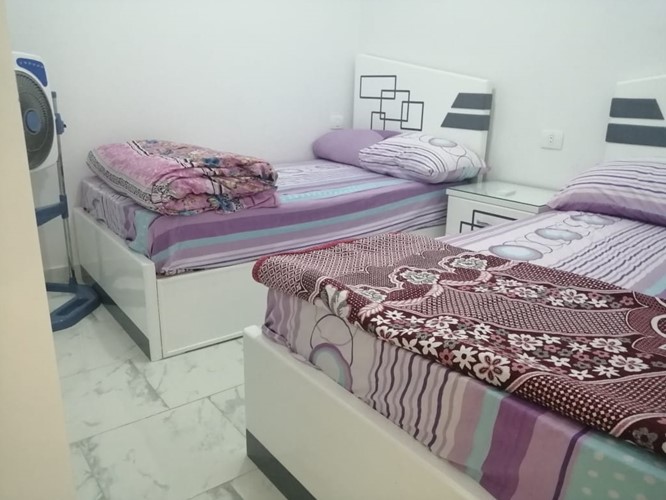 Apartmán se 2 ložnicemi, bazénem a výhledem na moře v Turtles Beach, Hurghada, Egypt